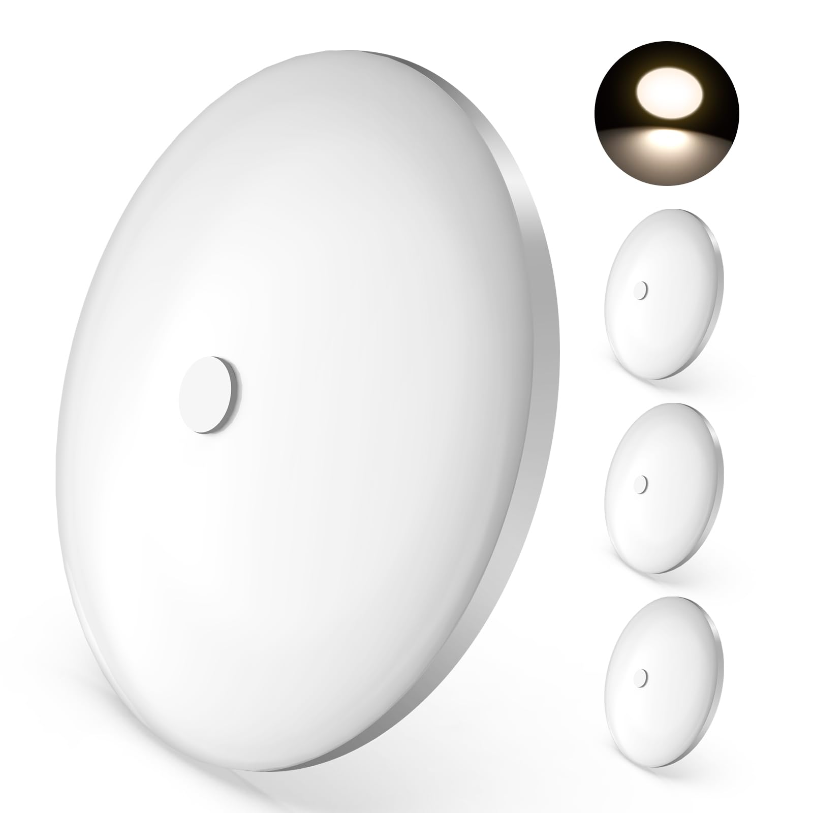 GZV puck light front view showing clean round profile and fit
