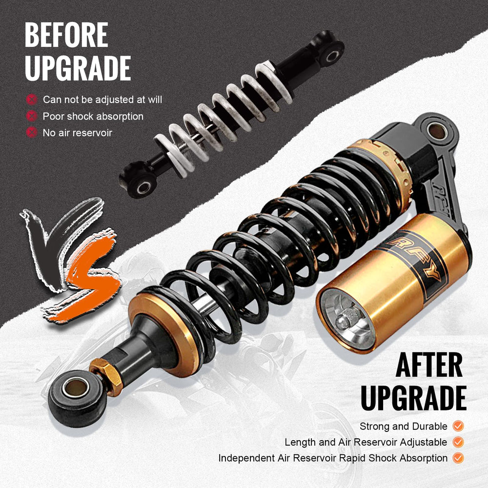 GZYF rear shock installed on motorcycle showing enhanced ride control