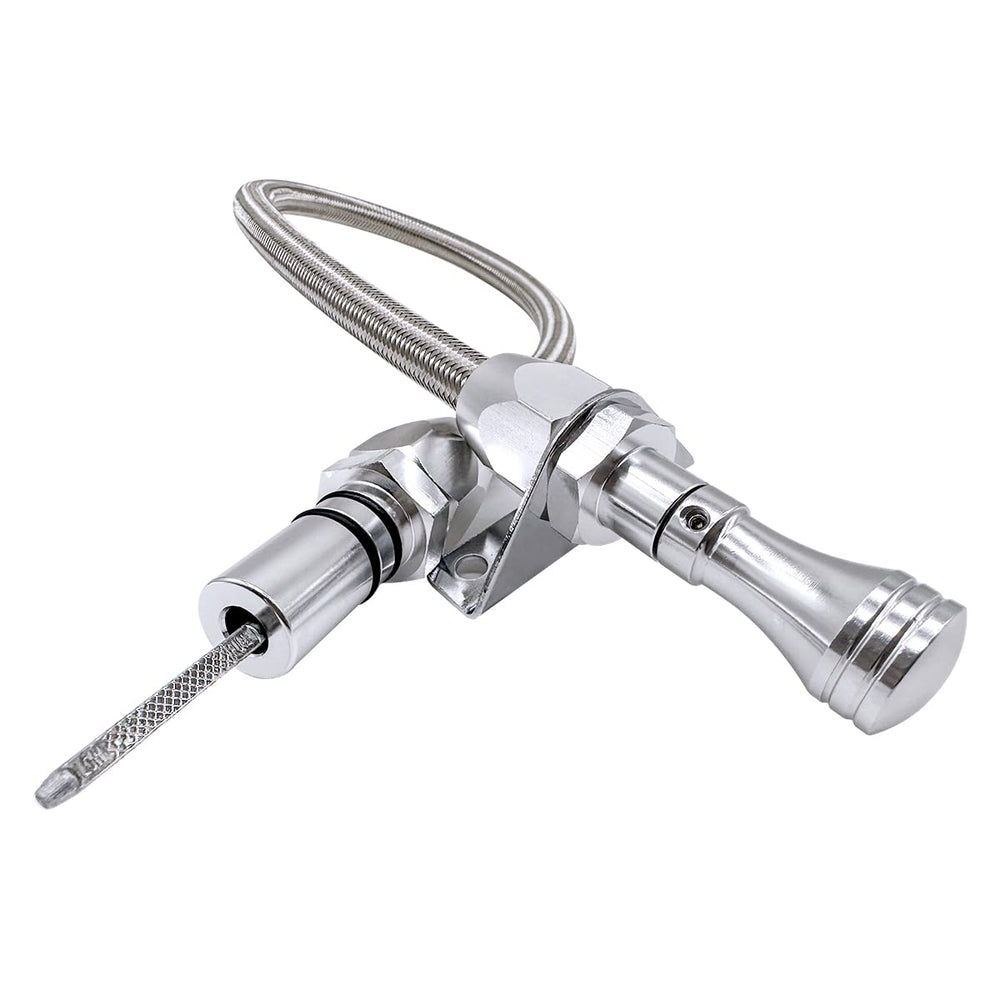 HAHAHA front view of firewall-mounted dipstick showing easy access benefit