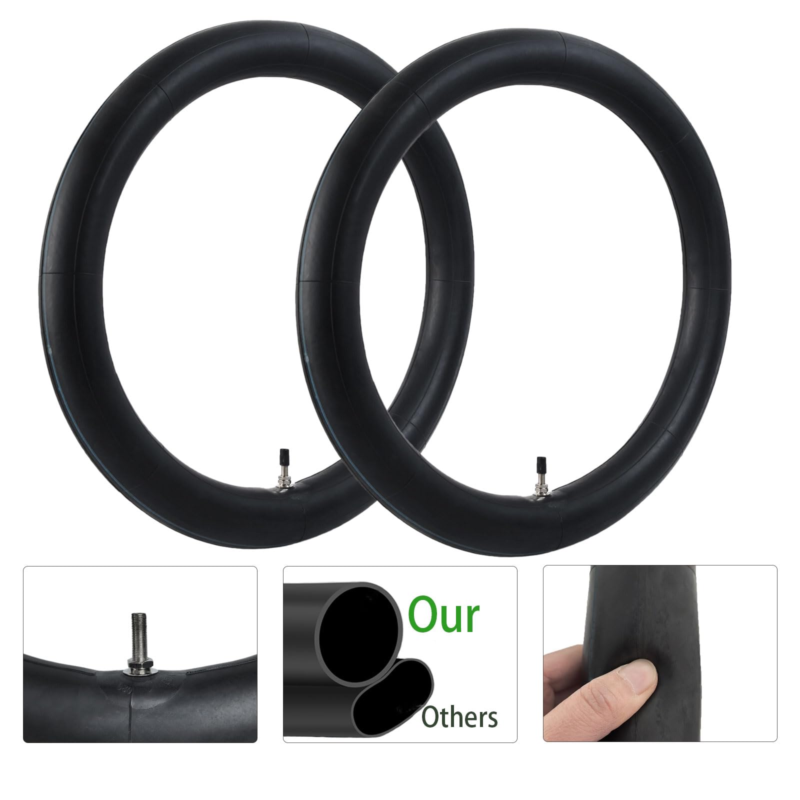 HAKSNGCL inner tube installed on a dirt bike wheel demonstrating proper fit and improved ride stability