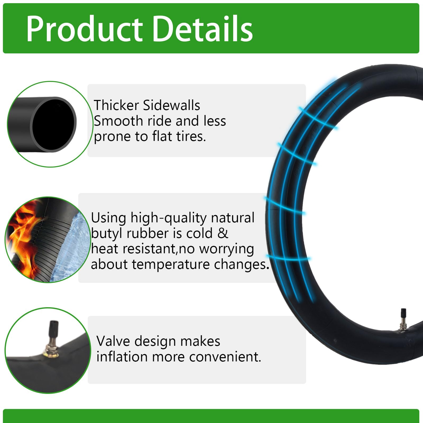 HAKSNGCL installed tube on a dirt bike wheel demonstrating fit and ride reliability
