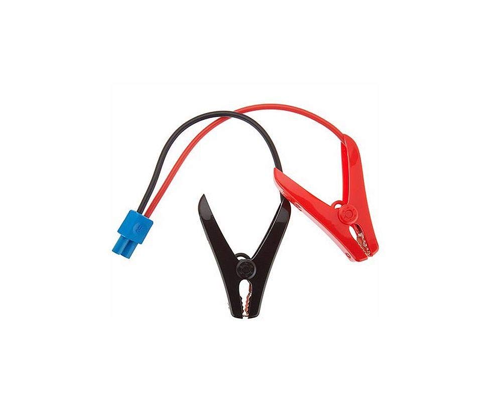 HALO bolt heavy-duty clamps detail showing firm grip on battery terminals for safer starts