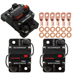 Hamolar front view of three 100A breakers showing compact protection