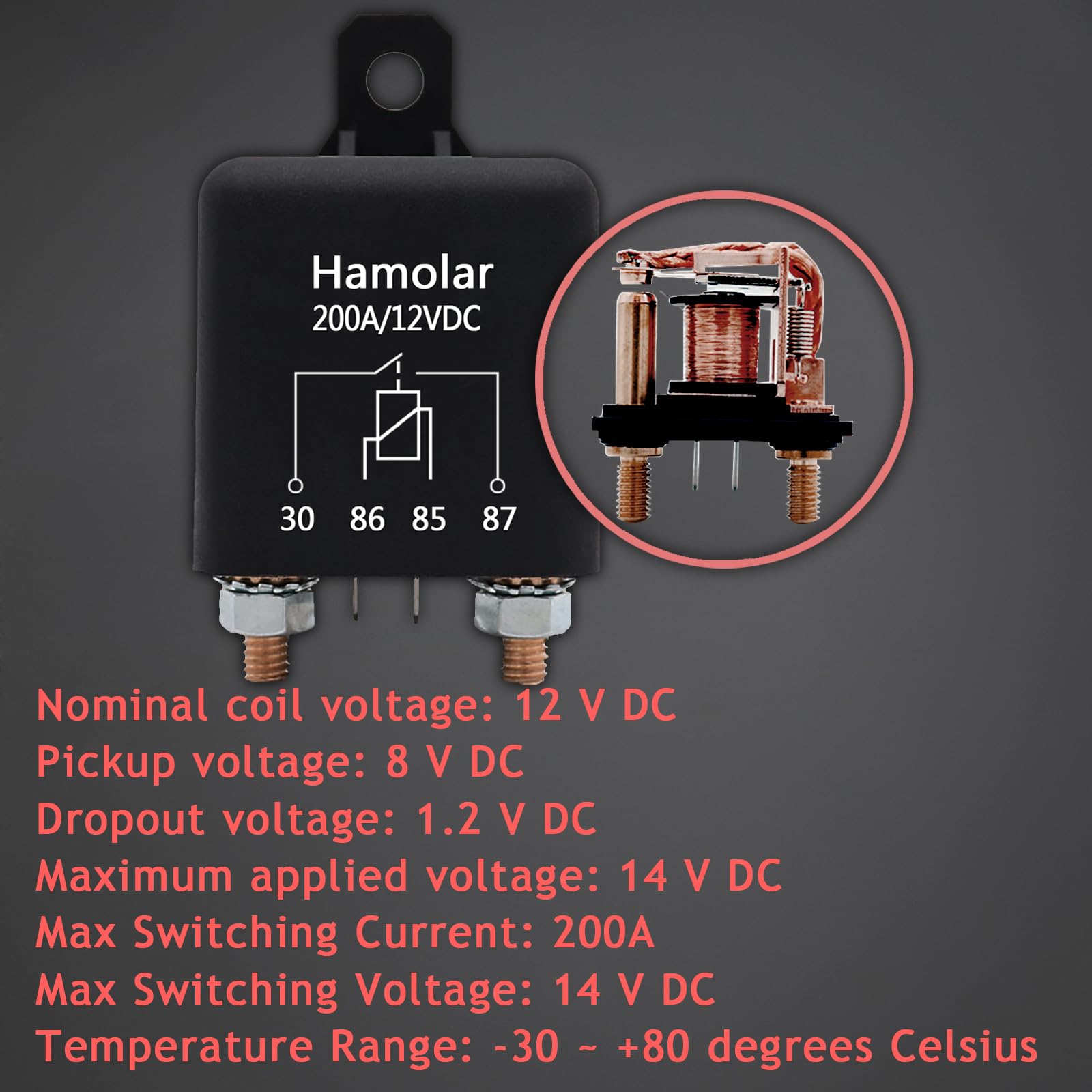 Hamolar relay in a boat engine bay illustrating marine compatibility and protected mounting benefit