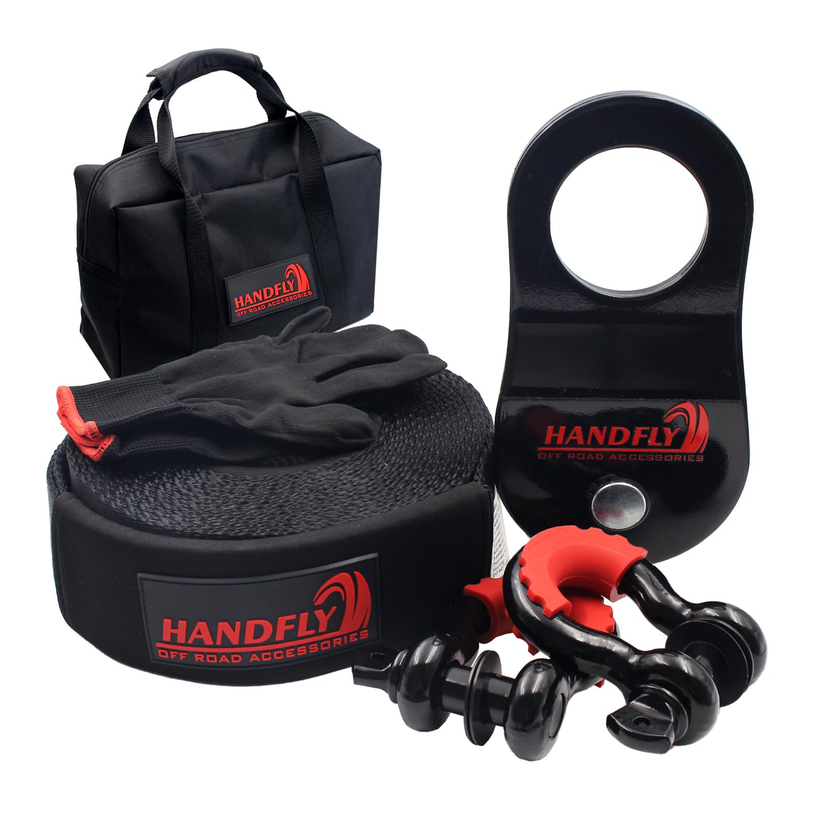 Handfly front packaging showing complete recovery kit and clear contents