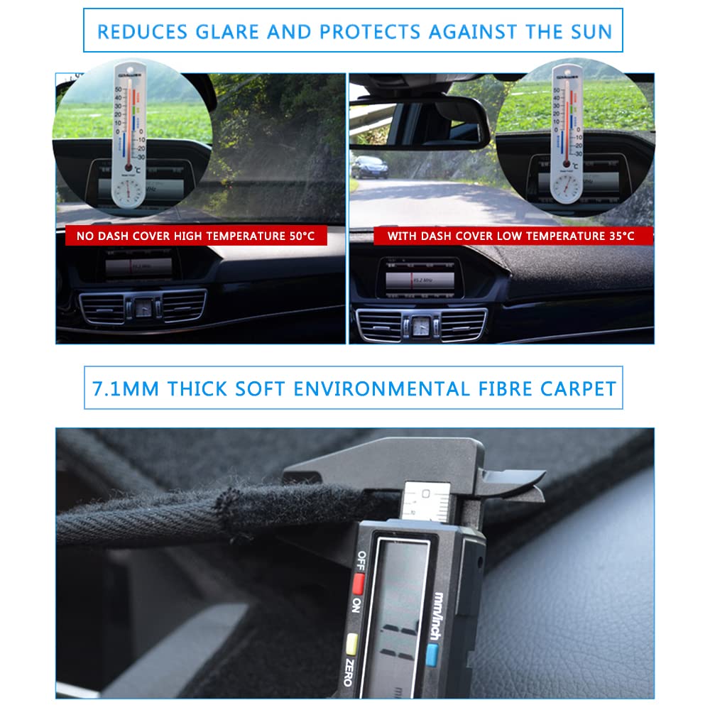 HanLanKa dash cover installed in Lexus ES350 showing secure fit and reduced glare