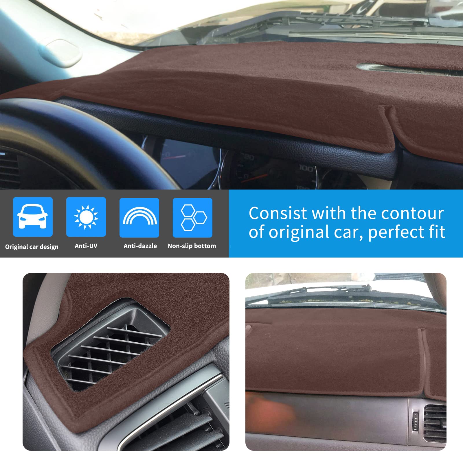 HanLanKa installed on Chevy Tahoe interior showing glare reduction benefit