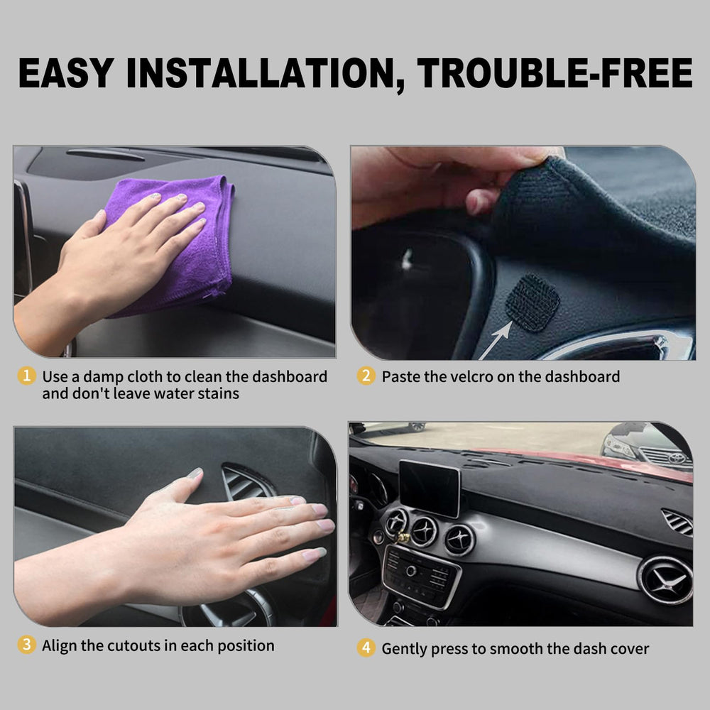 HanLanKa dash cover in vehicle interior improving visibility and protecting dash