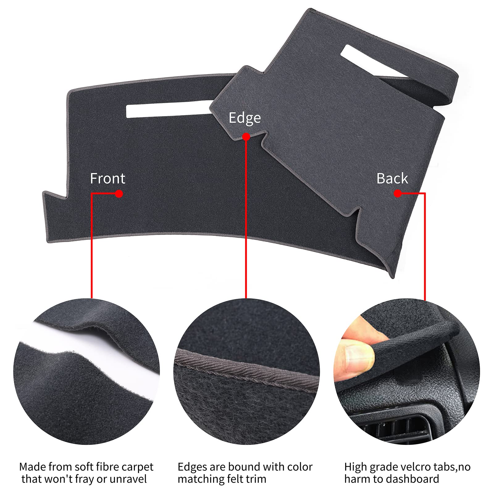HanLanKa Velcro attachment detail showing secure hold and easy five-minute install