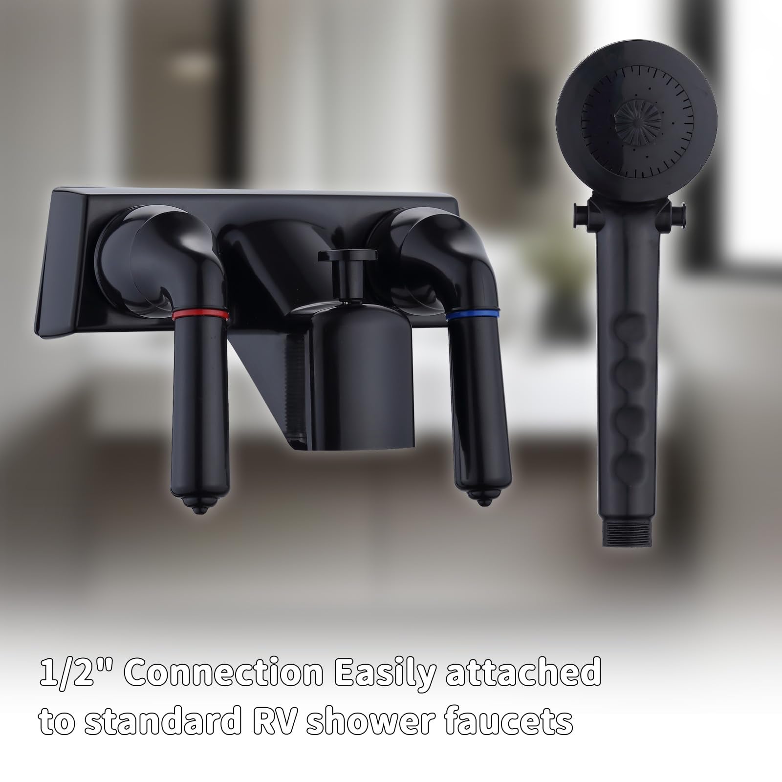hansengroe clear acrylic knobs and diverter detail for smooth control benefit