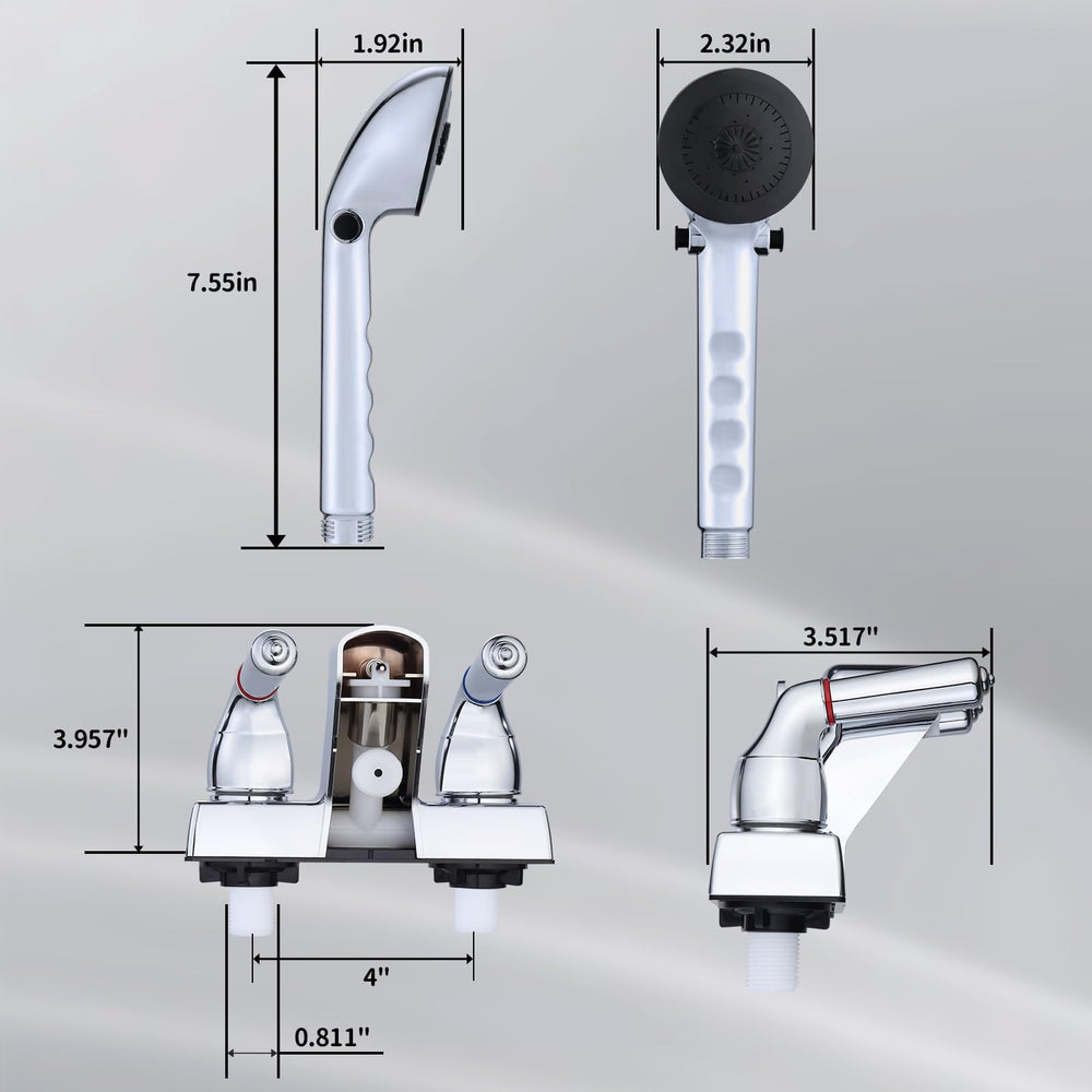 hansengroe closeup of dual clear acrylic knobs showing smooth control and leak resistance