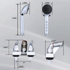 hansengroe closeup of dual clear acrylic knobs showing smooth control and leak resistance
