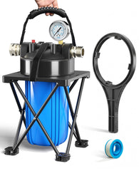 Hansing front view canister with gauge showing durable build and easy monitoring