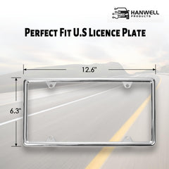 Hanwell Products frame mounted on car bumper demonstrating improved vehicle appearance