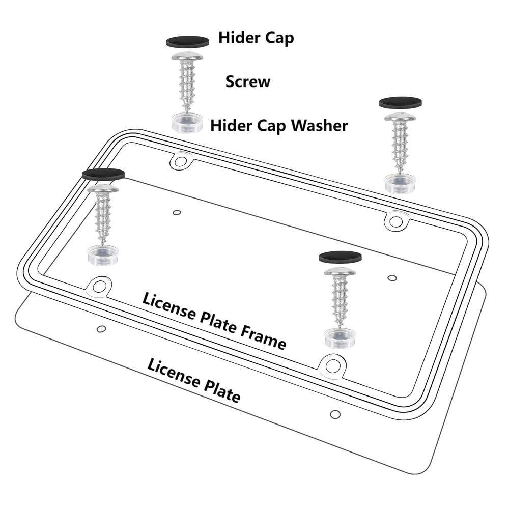 Hanwell Products mounting kit with screws caps and screwdriver for quick setup