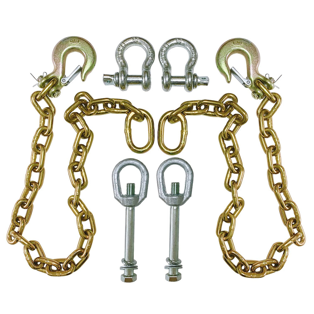 HAOIOPM chain closeup highlighting gold finish and heavy‑duty stainless links for corrosion resistance