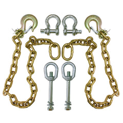 HAOIOPM chain closeup highlighting gold finish and heavy‑duty stainless links for corrosion resistance