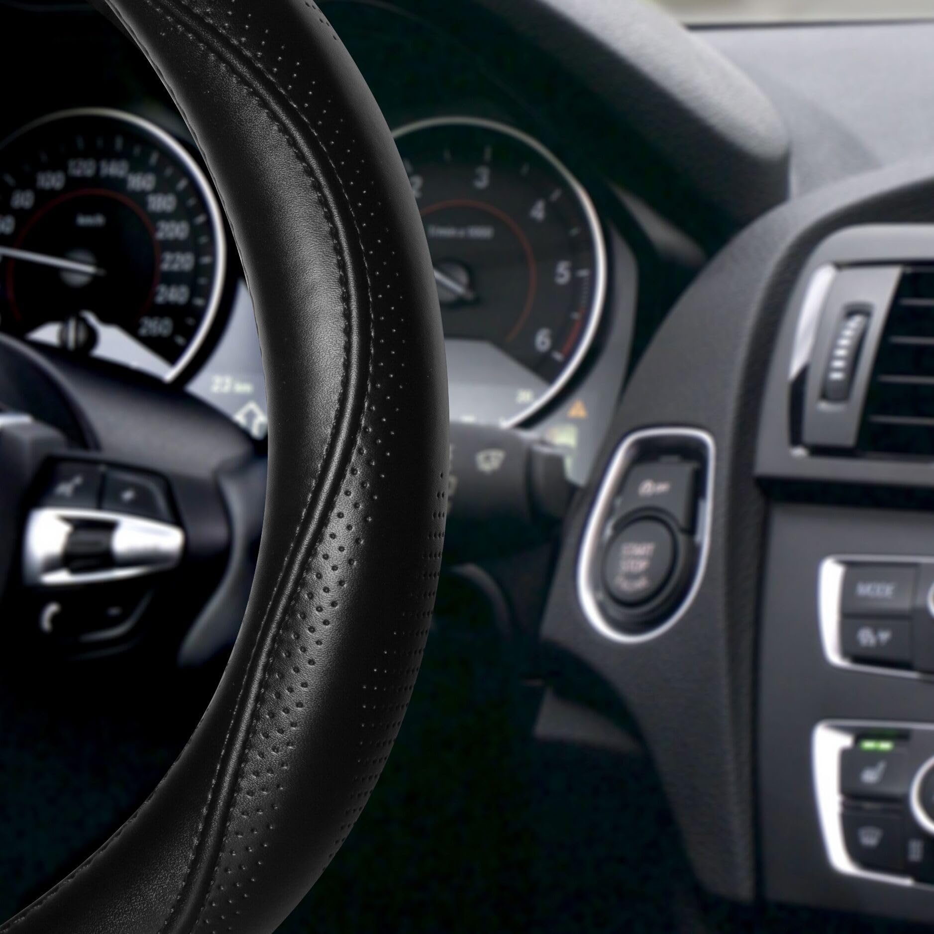 HAOKAY cover installed on wheel demonstrating comfort and style upgrade