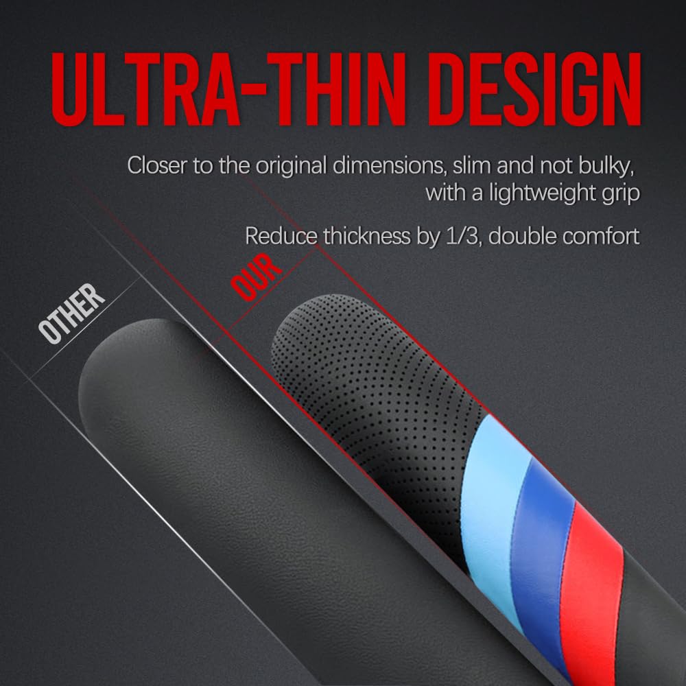 HAOTULE size comparison with a hand showing slim fit and easy installation benefit