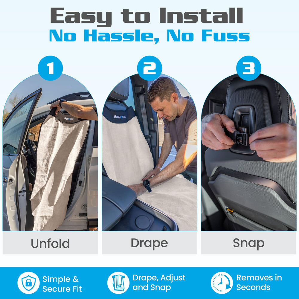 HAPPEGEAR back seat coverage demonstration protecting bench seats