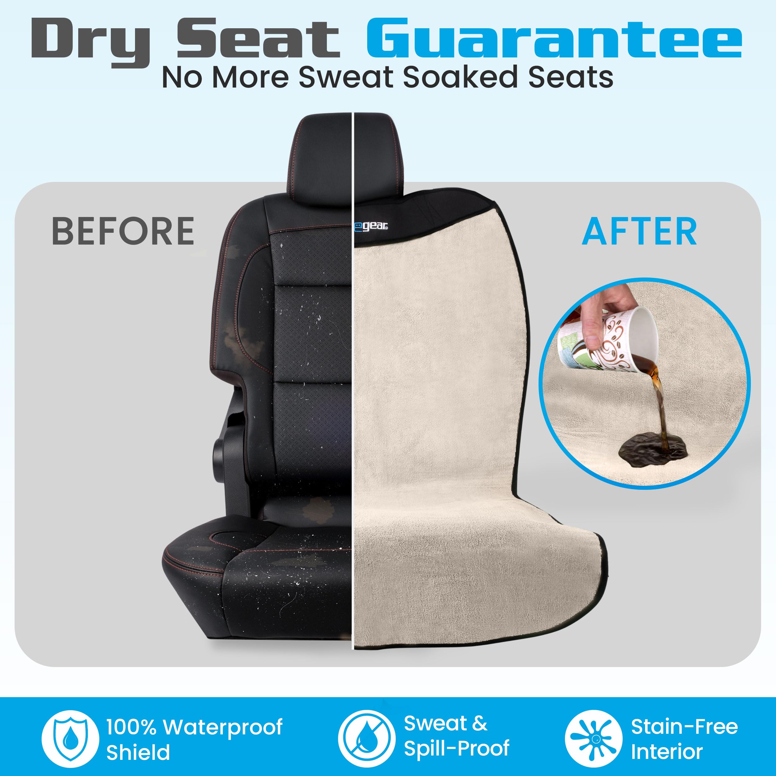 HAPPEGEAR close-up waterproof texture protecting seats from spills