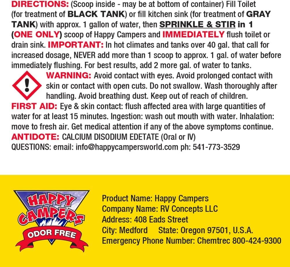 Happy Campers used in a boat holding tank showing marine-safe maintenance benefit