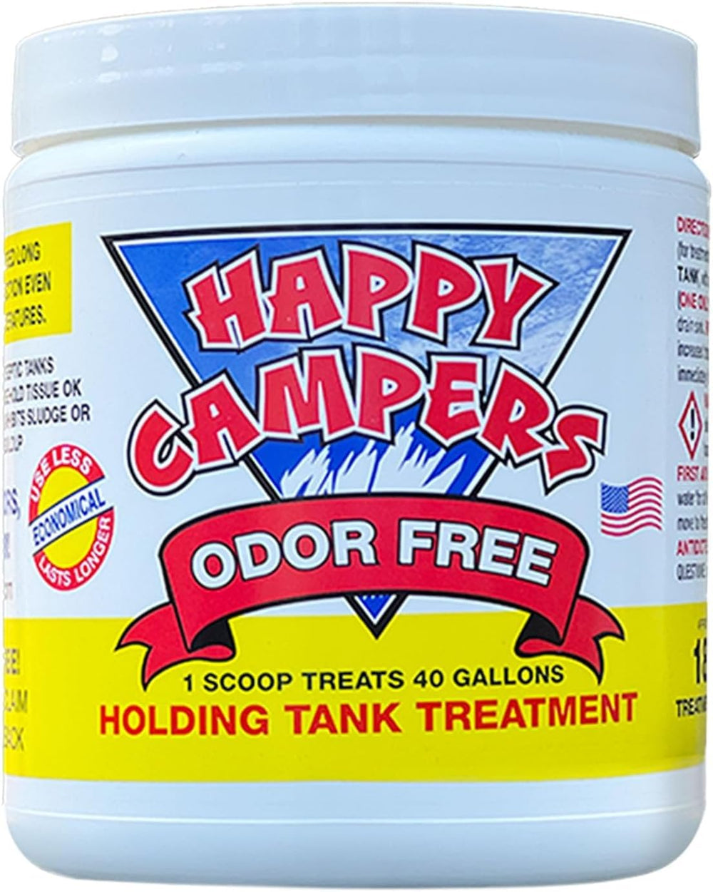 Happy Campers front packaging showing treatment count and long-lasting odor control