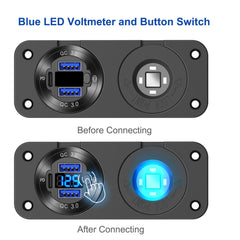 Hapytrip cigarette socket with blue light for easy night access and use