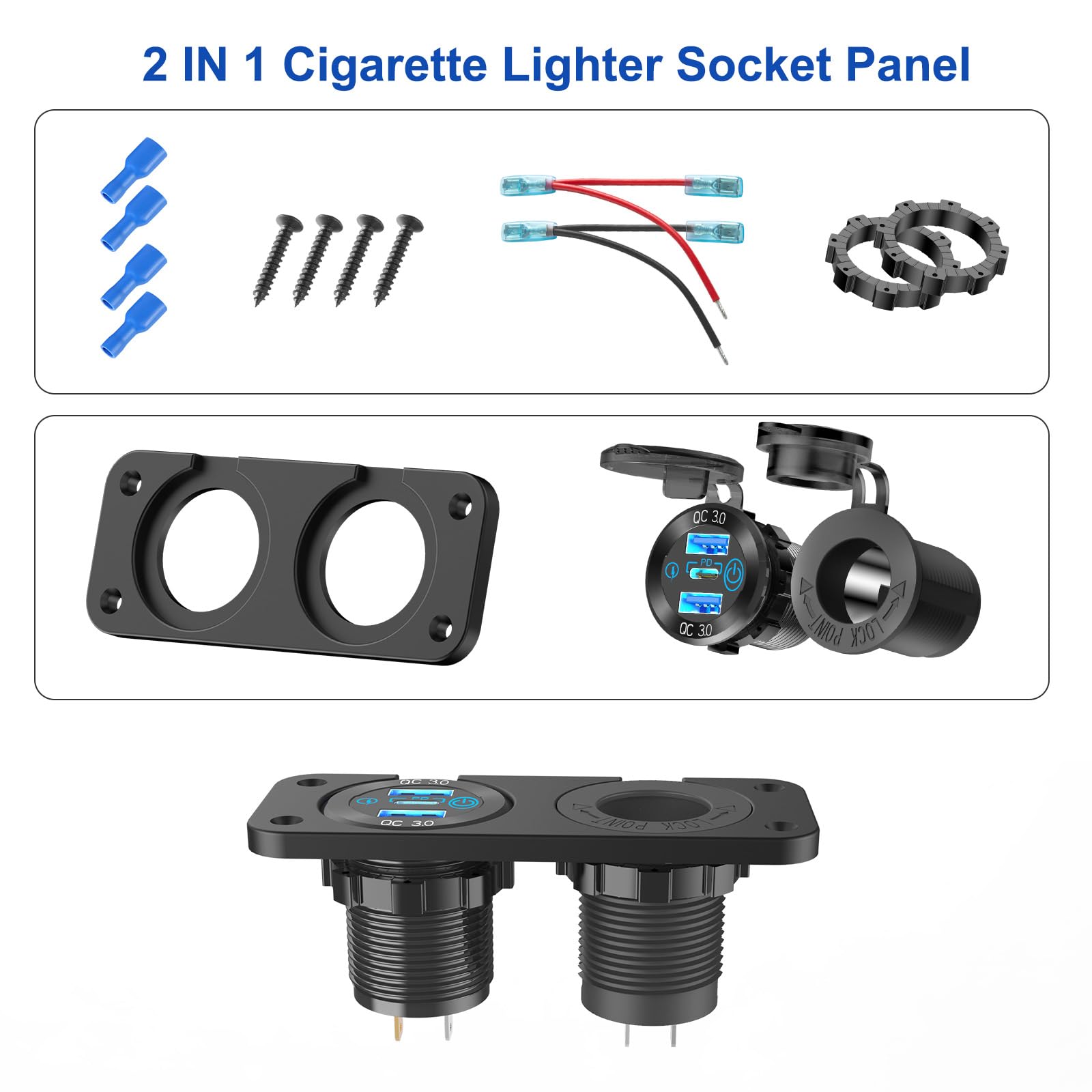 Hapytrip kit installation components laid out for easy DIY setup and secure mounting