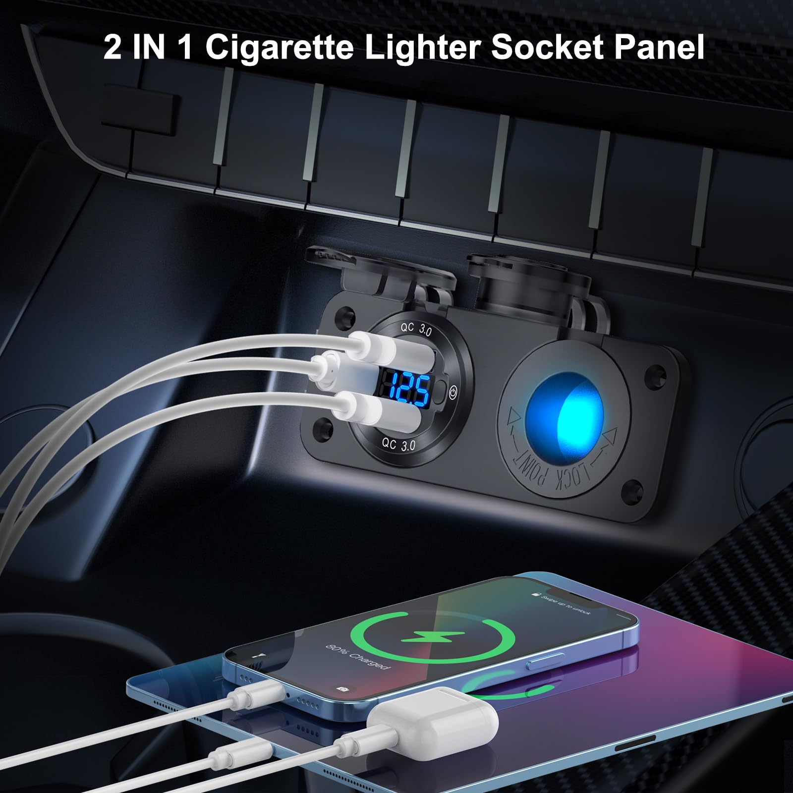 Hapytrip mounting accessories and wires included for simple DIY installation