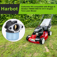 Harbot carburetor side detail highlighting throttle linkage and durable casting