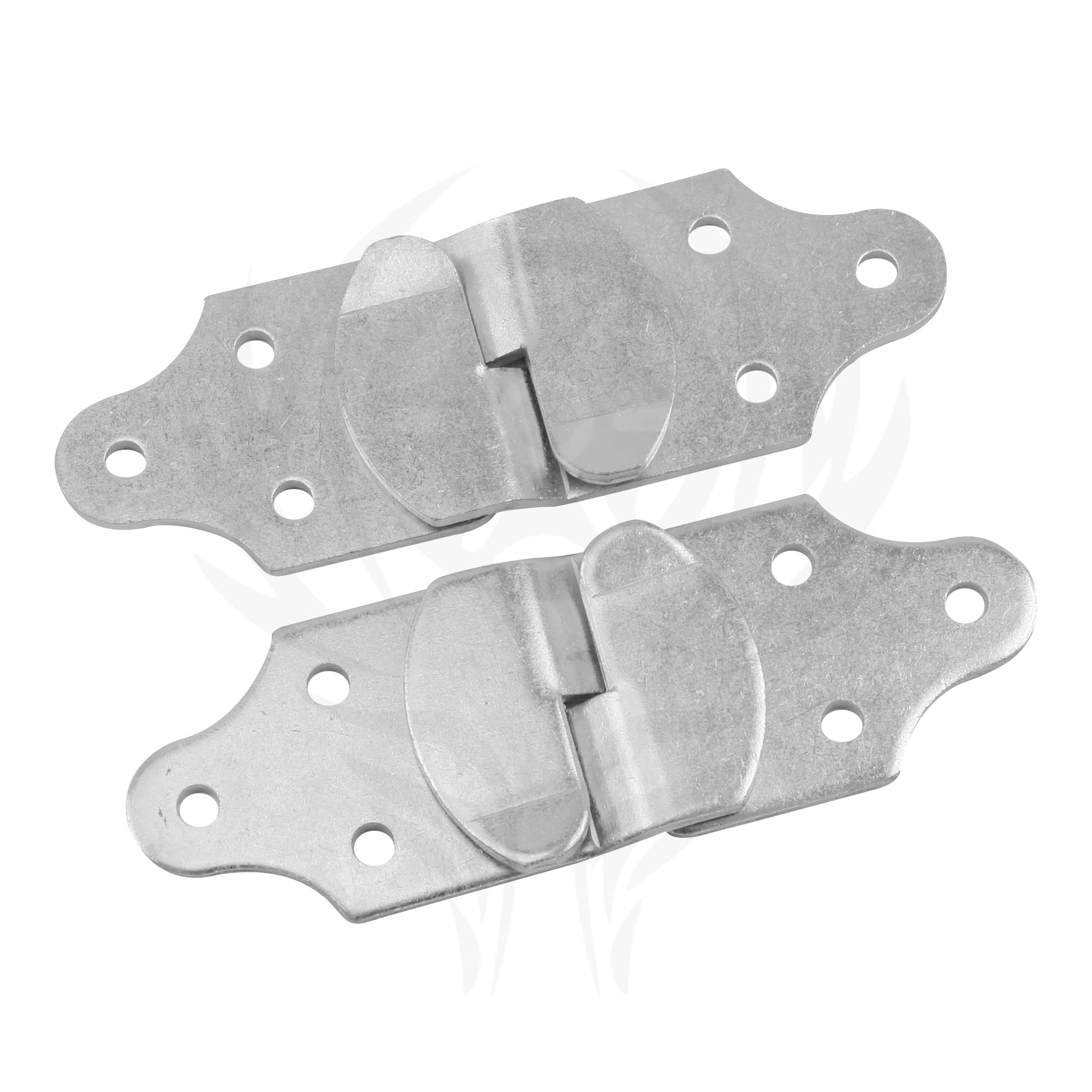 Harvards Chrome brackets installed on wood side demonstrating secure trailer board fastening