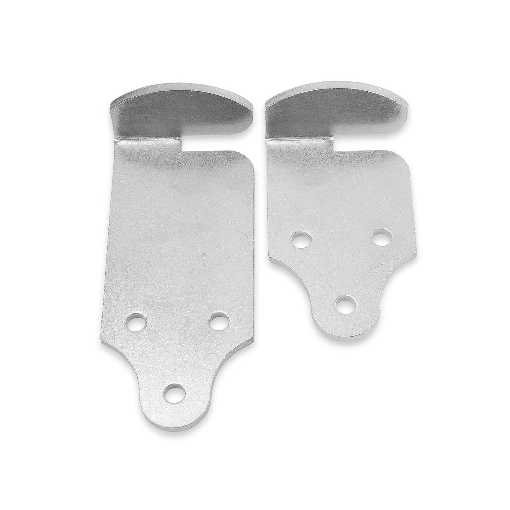 Harvards Chrome close detail of three pre-drilled holes for 5/16" bolts