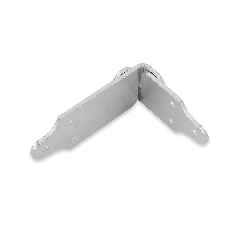Harvards Chrome installed on trailer corner securing wood panel and gate