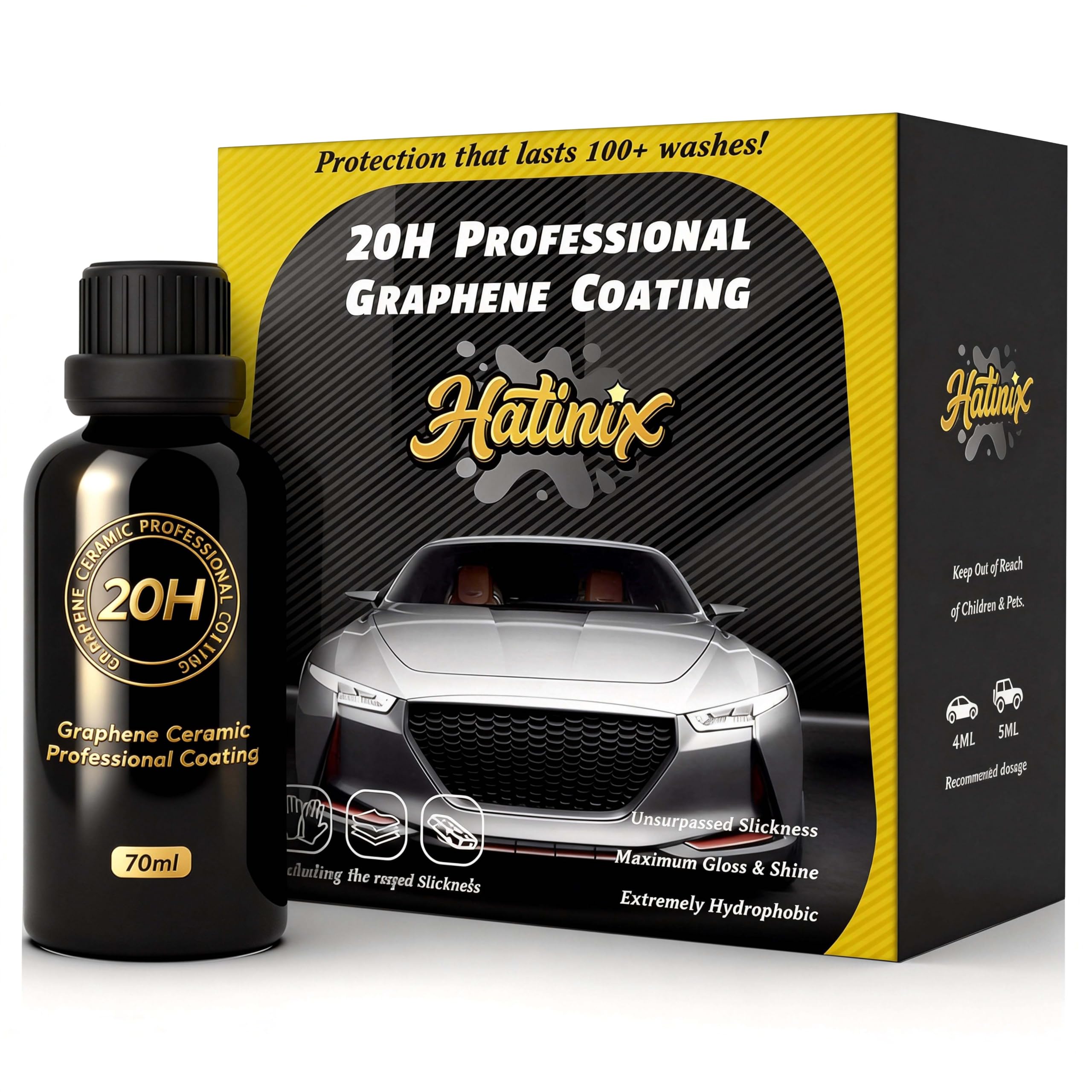 Hatinix 70ml bottle front view showing compact professional packaging and easy storage benefit