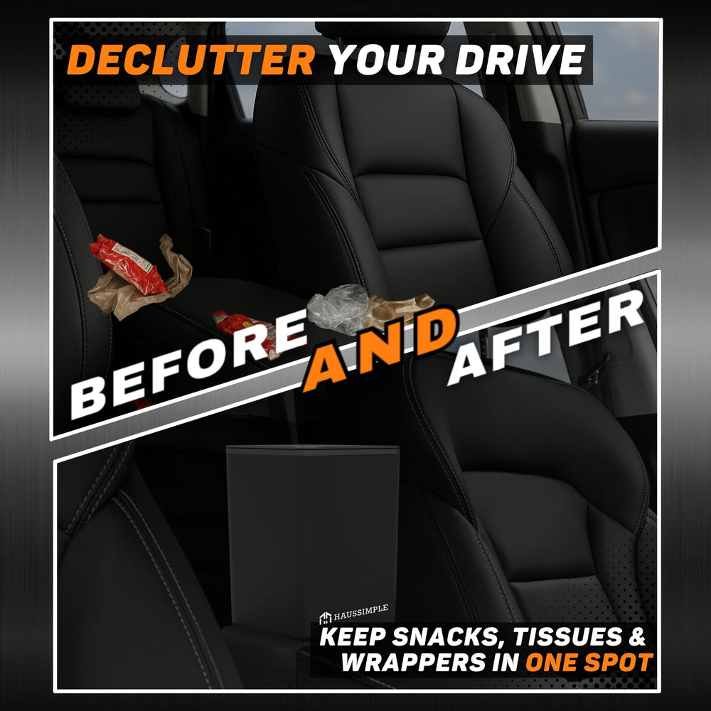 HAUSSIMPLE flip lid closed keeping trash concealed and odor reduced