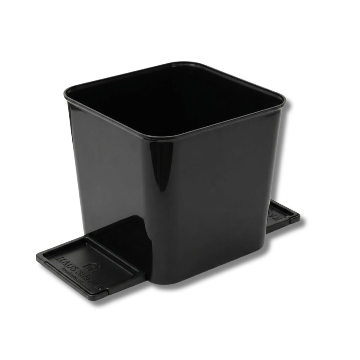 HAUSSIMPLE front view of trash can showing compact design and easy access