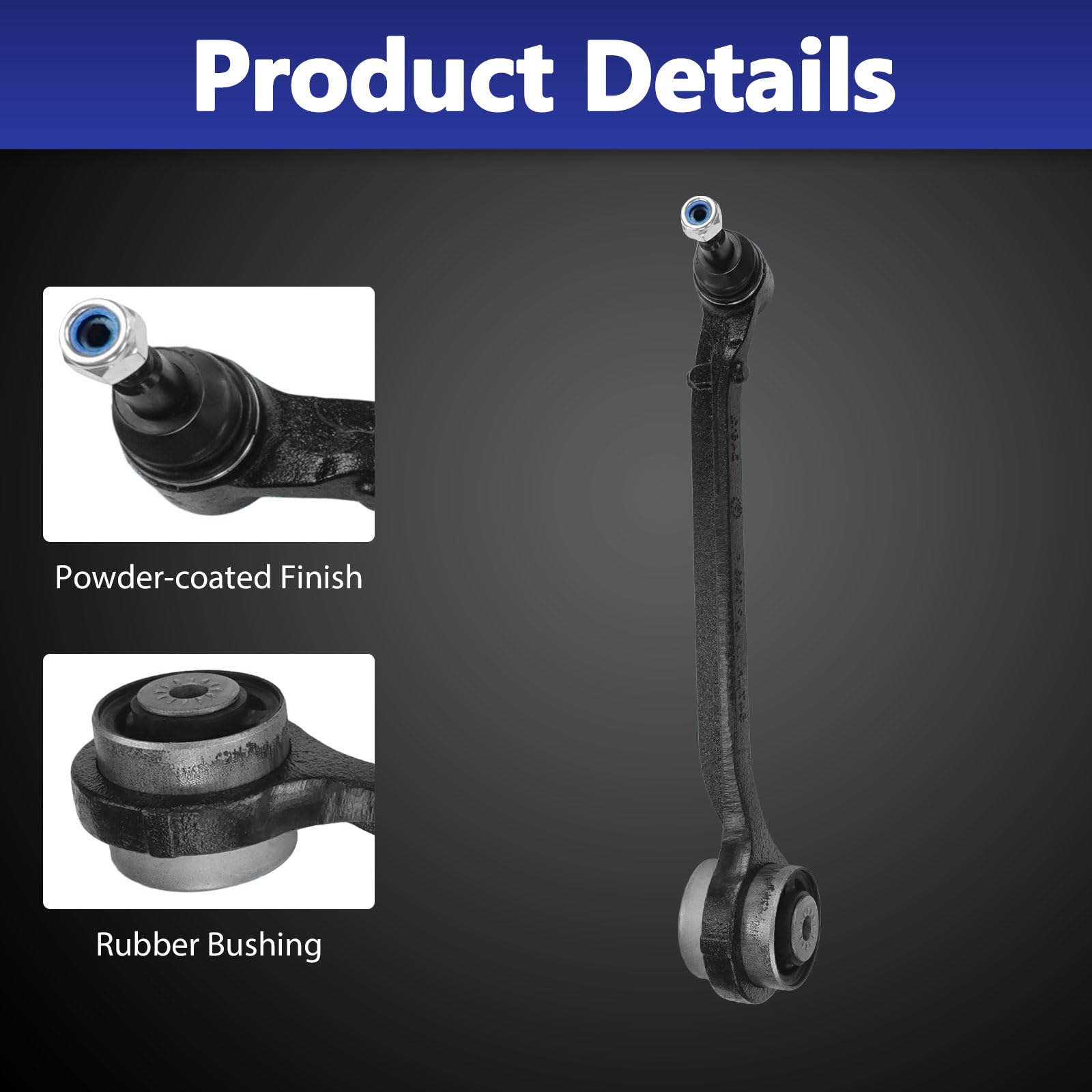 HAWK BROTHER control arm next to ruler demonstrating correct size fit