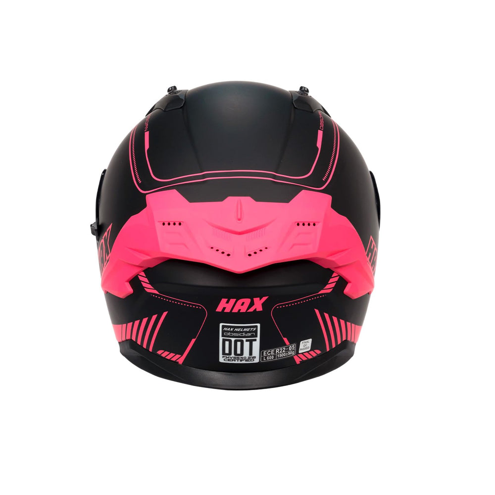 HAX helmet label and safety sticker indicating DOT approval for certified protection