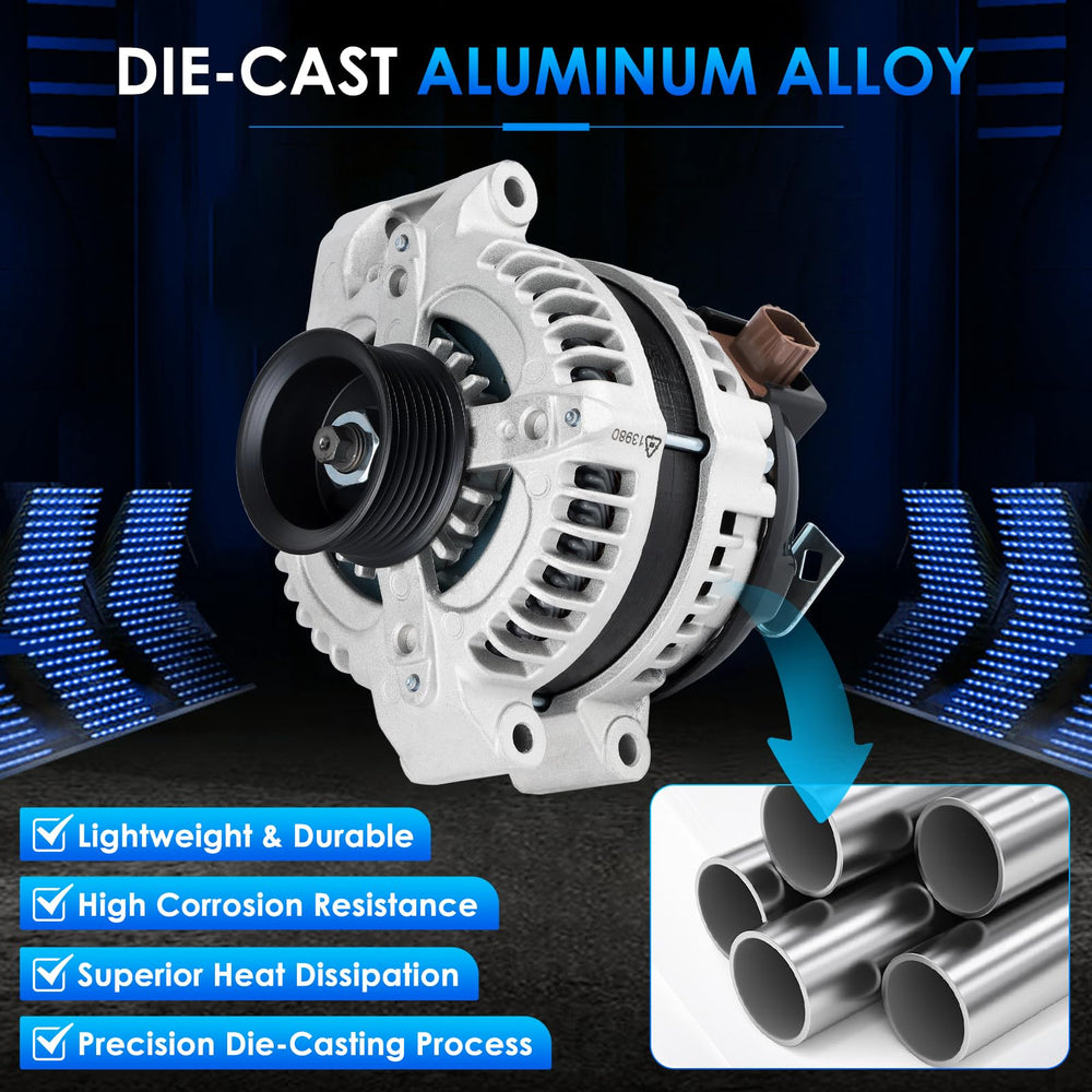 HAYIAUTO boxed alternator with hardware illustrating ready-to-install condition