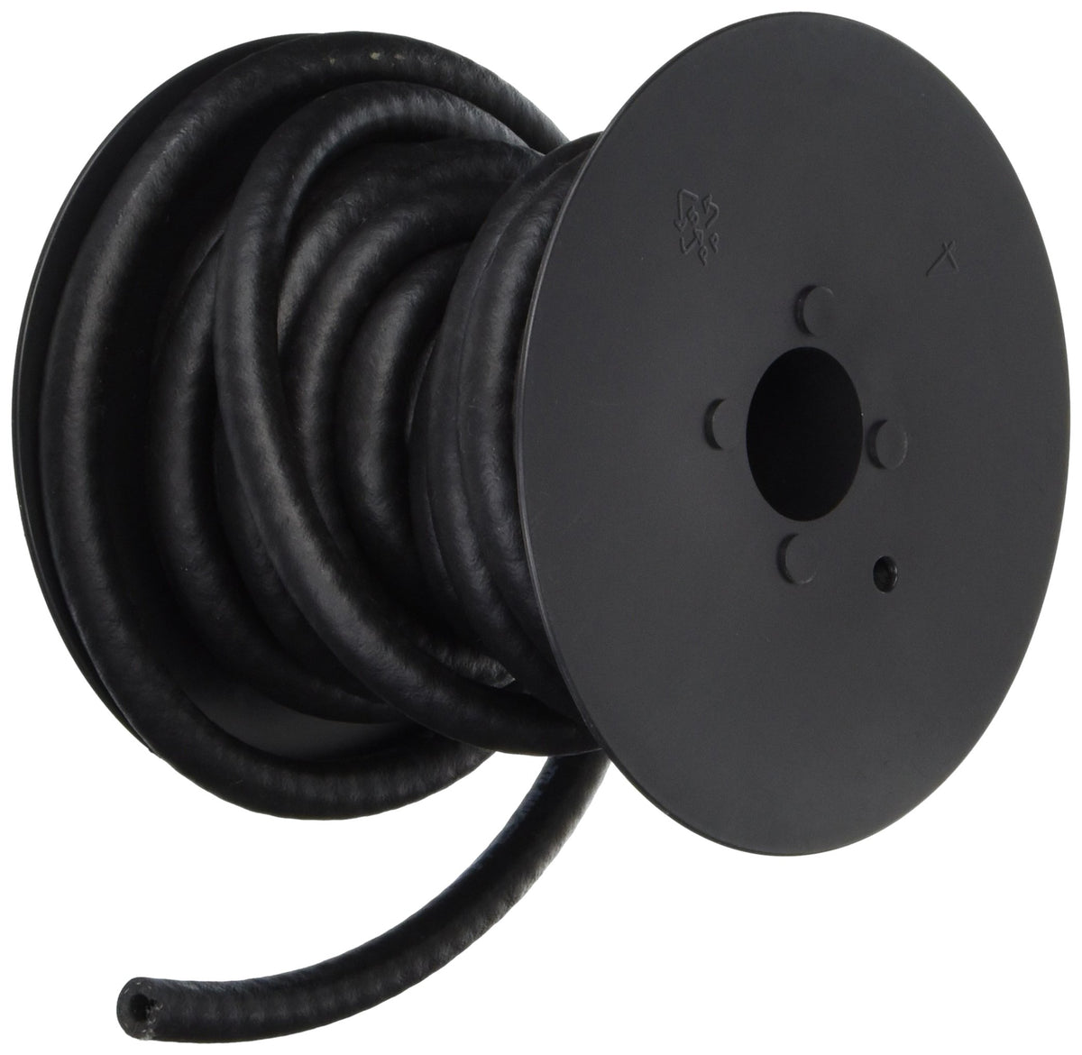 HBD Industries hose front view showing black tubing and durable construction benefit