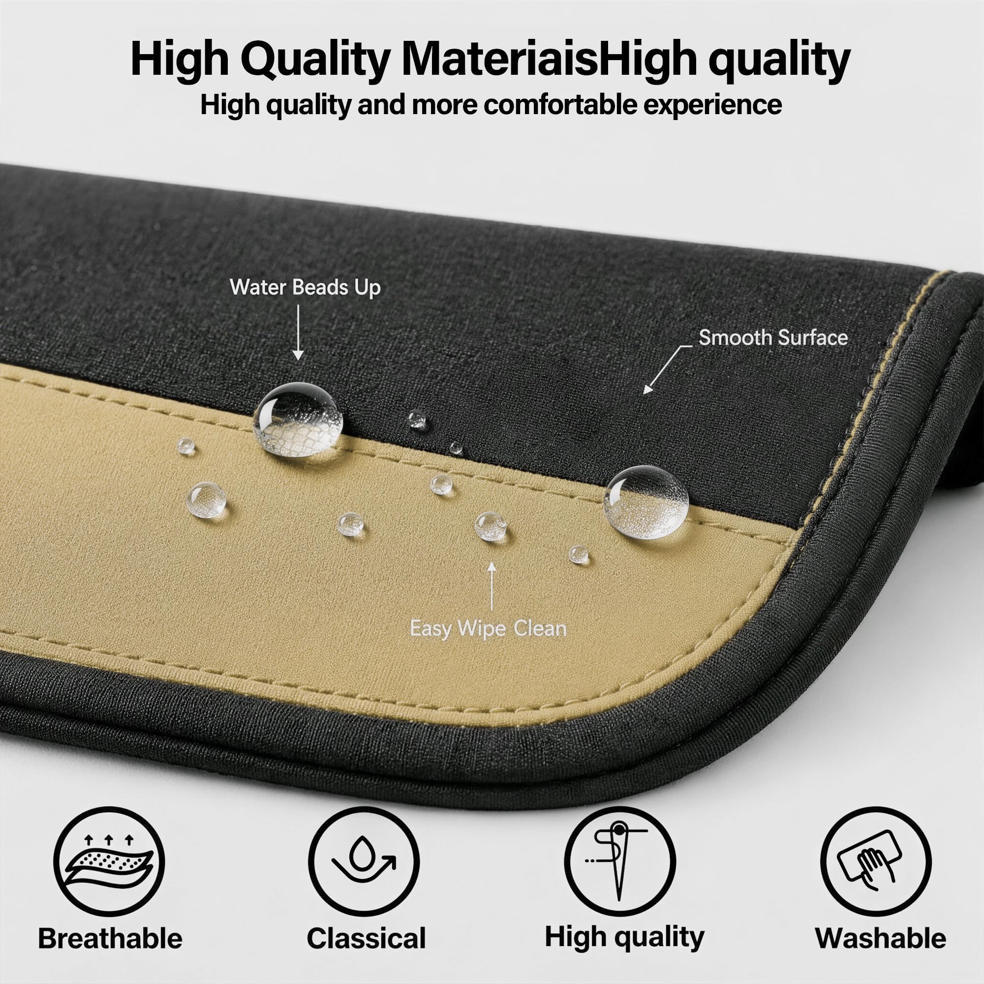 HChengkikz headrest stitching detail demonstrating quality construction