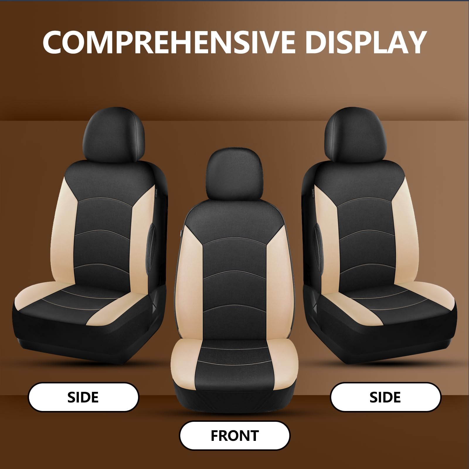 HChengkikz two-tone black and beige contrast for stylish protection