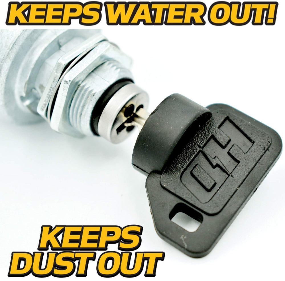 HD Switch accessories laid out: spare keys carabiner and tie wraps for convenience