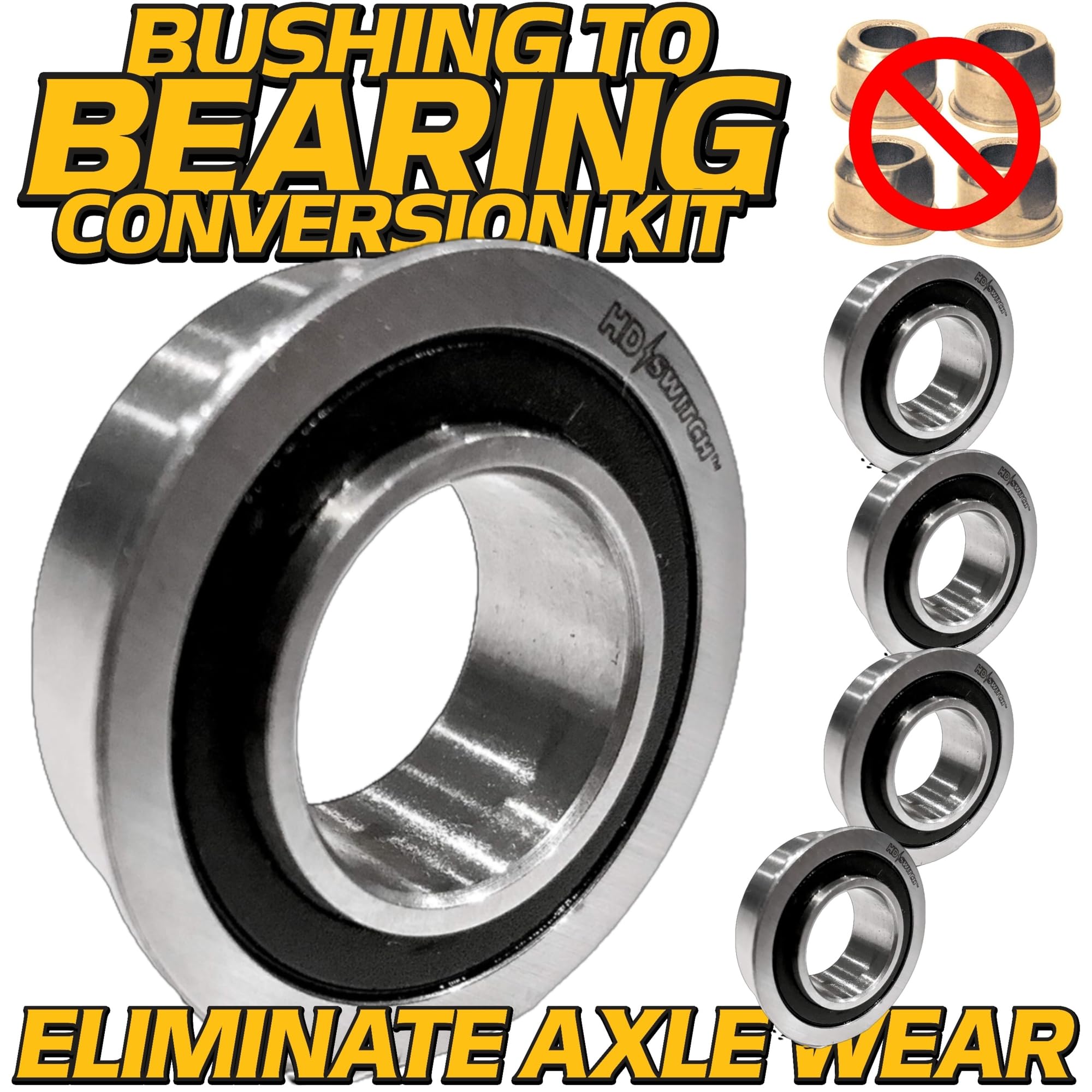HD Switch bearing close-up with grease for reduced friction