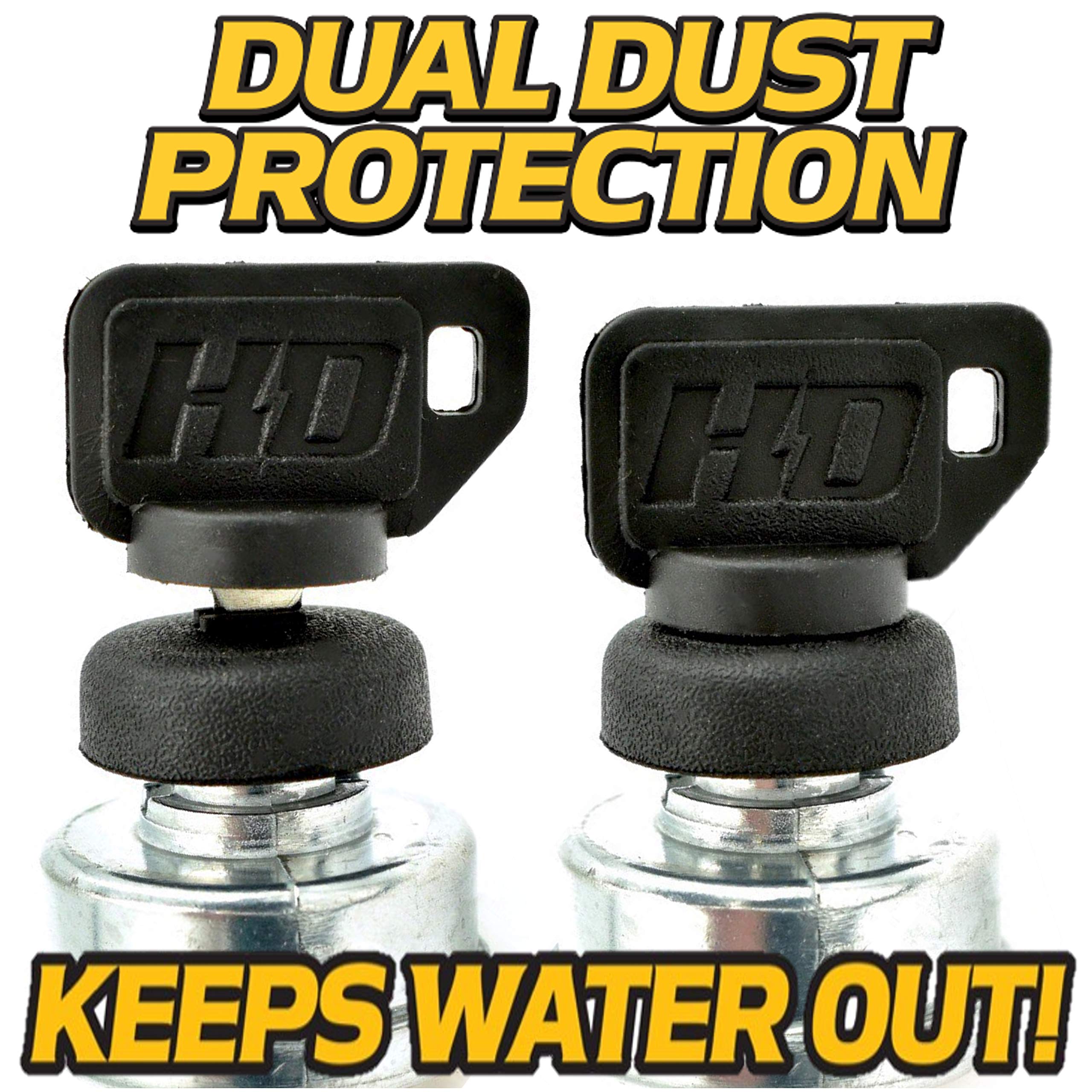 HD Switch rubber grommet close-up showing seal that keeps out dust and water