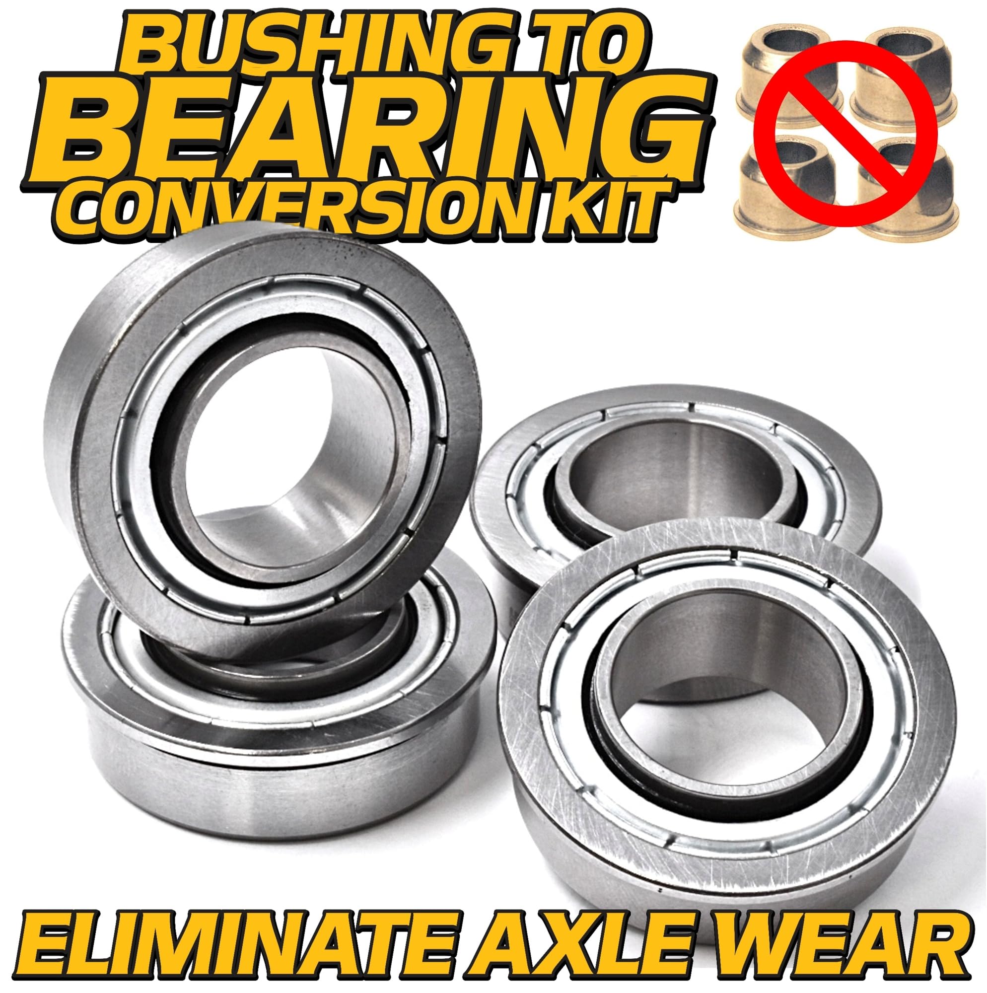HD Switch sealed steel bearing close-up showing durable seals and precise race