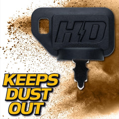 HD Switch umbrella key closeup showing soft‑grip collar and weather seal for dirt protection