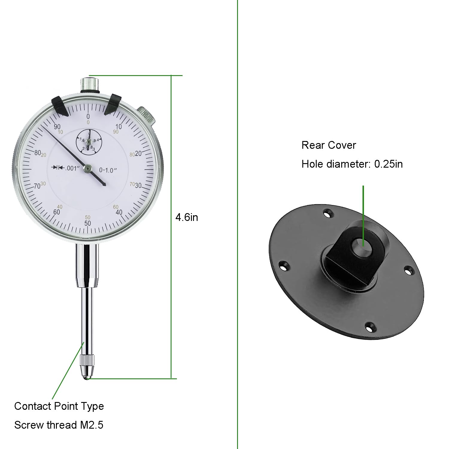 HDLNKAK dial indicator mounted on rotor in-use demonstrating accurate runout check
