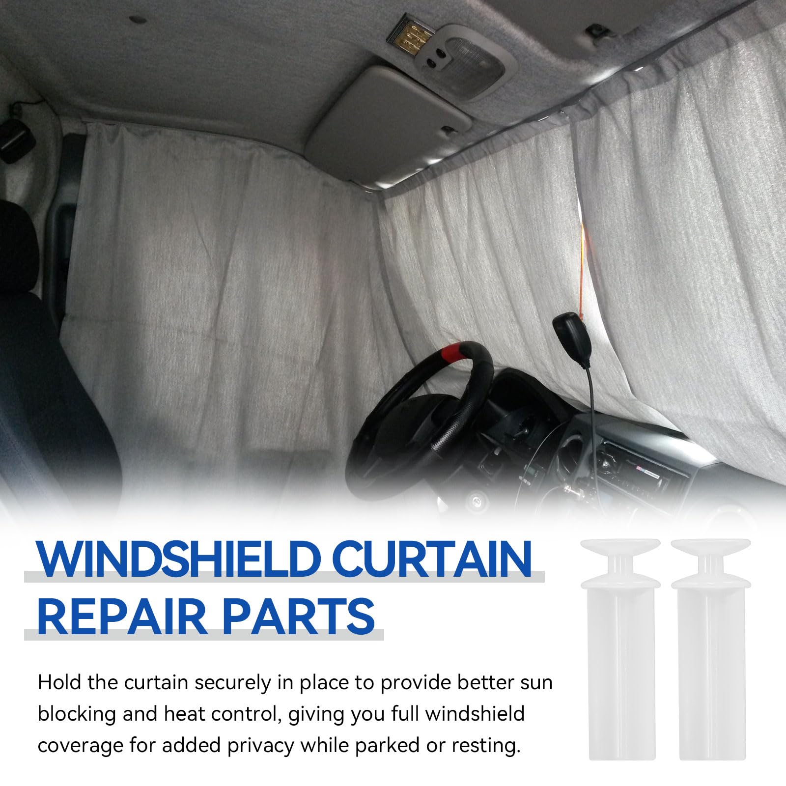 HDWGGD in truck cab showing closed curtain for improved privacy and sun blocking